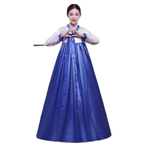 Yellcn Koreanische Mode alte Kostüme Frauen Hanbok Kleid traditionelle Party Asian Palace Cosplay Performance Kleidung (Color : Color6, Size : L) von Yellcn