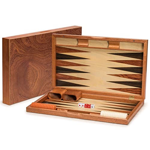 Yellow Mountain Imports Backgammon-Spiel-Set aus Palisander mit Holzintarsien - Knoll - mit Acryl-Spielsteinen & Holzwürfelbechen, 49 Zentimeter Brett Yellow Mountain Imports Backgammon-Spiel-Set aus Palisander mit Holzintarsien - Knoll - mit Acryl-Spielsteinen & Holzwürfelbechen, 49 Zentimeter Brett von Yellow Mountain Imports