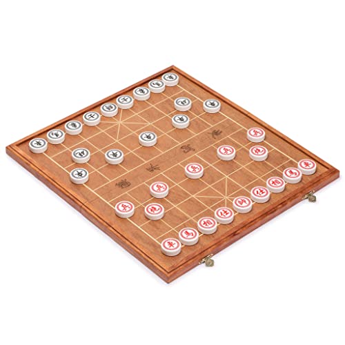 Yellow Mountain Imports Chinese Chess (Xiangqi) Set with Folding Rosewood Veneer Board (41.5-Centimeter) and Acrylic Playing Pieces von Yellow Mountain Imports