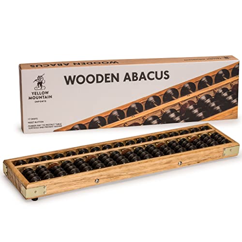 Yellow Mountain Imports Hölzerner Abakus Im Vintage-Stil - 35,3 Zentimeter - Professioneller 17-Spalten-Soroban-Rechner mit Rückstellknopf Yellow Mountain Imports Hölzerner Abakus Im Vintage-Stil - 35,3 Zentimeter - Professioneller 17-Spalten-Soroban-Rechner mit Rückstellknopf von Yellow Mountain Imports