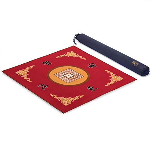 Yellow Mountain Imports Tischauflage für Mahjong, Poker, Kartenspiele, Brettspiele, für alle Spielsteine und Dominosteine - Rot, 79 Zentimeter Yellow Mountain Imports Tischauflage für Mahjong, Poker, Kartenspiele, Brettspiele, für alle Spielsteine und Dominosteine - Rot, 79 Zentimeter von Yellow Mountain Imports