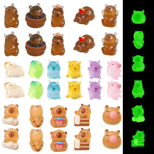 Capybara Capybara aus Kunstharz, 32 Stück, Mini-Harz-Tiere, 16 Stile, kleine Tiere, gemischt für Miniatur-Dekorationen, Kuchendekoration, Puppenhaus-Dekoration und Bastelarbeiten Capybara Capybara aus Kunstharz, 32 Stück, Mini-Harz-Tiere, 16 Stile, kleine Tiere, gemischt für Miniatur-Dekorationen, Kuchendekoration, Puppenhaus-Dekoration und Bastelarbeiten von YenMzx