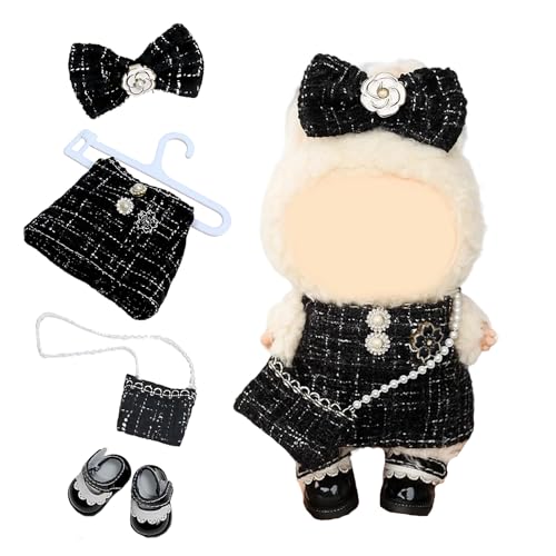 Puppenkleidung, Kleidungszubehör, 5-teiliges Puppen-Outfit-Set, modisches Plüschpuppen-Zubehör, geeignet als Geschenk für Sammler und Puppenliebhaber, Spielzeit, Geburtstage, Feiertage von YenMzx