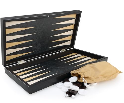 LuxusBoard Game Backgammon Tavla XXL Klassik Leder Brown von Yenigün