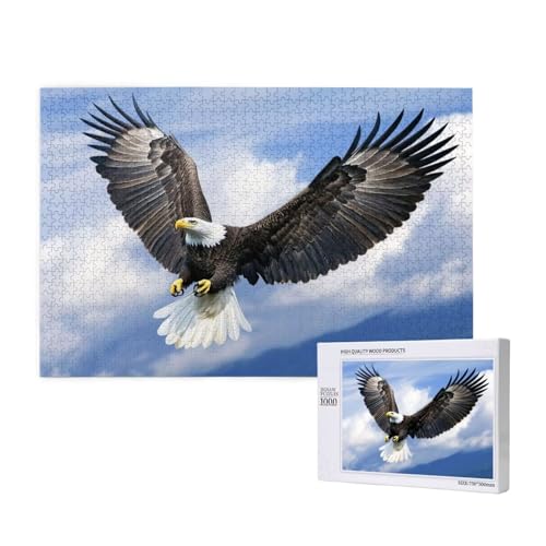 Puzzle 120 Teile Adler Puzzles für Erwachsene Tier HD Puzzel Anspruchsvolles und Lustig Kreatives Unterhaltungsspiel, DIY Holzpuzzle für Erwachsene Als Feiertage Zimmer Deko Geschenk fur Frauen M-1045 von Yeogcohe