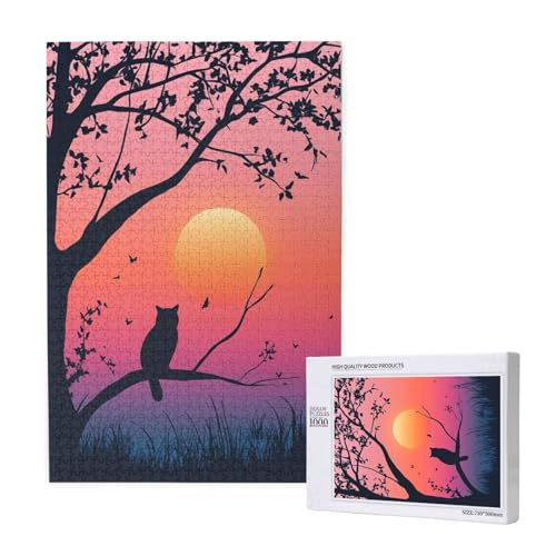 Puzzle 120 Teile Baum Puzzles für Erwachsene Eule HD Puzzel Anspruchsvolles und Lustig Kreatives Unterhaltungsspiel, DIY Holzpuzzle für Erwachsene Als Feiertage Zimmer Deko Geschenk fur Frauen M-1114 von Yeogcohe