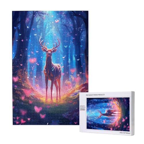 Puzzle 120 Teile Baum Puzzles für Erwachsene REH HD Puzzel Anspruchsvolles und Lustig Kreatives Unterhaltungsspiel, DIY Holzpuzzle für Erwachsene Als Feiertage Zimmer Deko Geschenk fur Frauen M-1478 von Yeogcohe