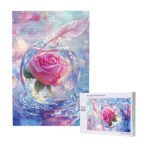 Puzzle 120 Teile Blume Puzzles für Erwachsene Feder HD Puzzel Anspruchsvolles und Lustig Kreatives Unterhaltungsspiel, DIY Holzpuzzle für Erwachsene Als Feiertage Deko Geschenk fur Frauen M-1356 von Yeogcohe