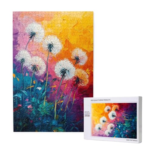 Puzzle 120 Teile Blume Puzzles für Erwachsene Löwenzahn HD Puzzel Anspruchsvolles und Lustig Kreatives Unterhaltungsspiel, DIY Holzpuzzle für Erwachsene Als Feiertage Geschenk fur Frauen M-1698 von Yeogcohe