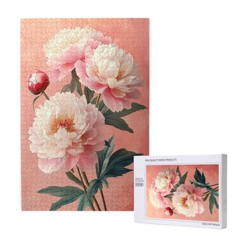Puzzle 120 Teile Blume Puzzles für Erwachsene Rosa HD Puzzel Anspruchsvolles und Lustig Kreatives Unterhaltungsspiel, DIY Holzpuzzle für Erwachsene Als Feiertage Zimmer Deko Geschenk fur Frauen M-1878 von Yeogcohe