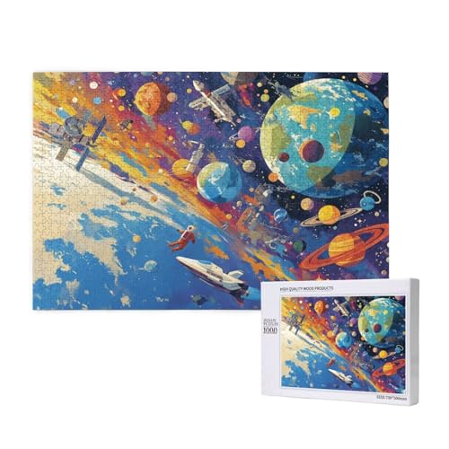 Puzzle 120 Teile Erde Puzzles für Erwachsene Universum HD Puzzel Anspruchsvolles und Lustig Kreatives Unterhaltungsspiel, DIY Holzpuzzle für Erwachsene Als Feiertage Deko Geschenk fur Frauen M-136 von Yeogcohe