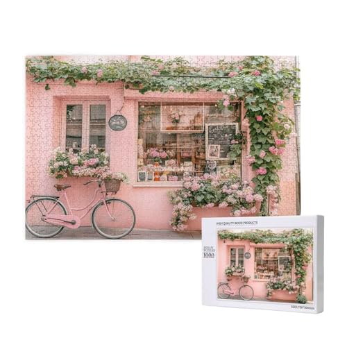 Puzzle 120 Teile Fahrrad Puzzles für Erwachsene Blume HD Puzzel Anspruchsvolles und Lustig Kreatives Unterhaltungsspiel, DIY Holzpuzzle für Erwachsene Als Feiertage Deko Geschenk fur Frauen M-976 von Yeogcohe