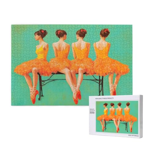 Puzzle 120 Teile Frau Puzzles für Erwachsene Ballett HD Puzzel Anspruchsvolles und Lustig Kreatives Unterhaltungsspiel, DIY Holzpuzzle für Erwachsene Als Feiertage Deko Geschenk fur Frauen M-429 von Yeogcohe