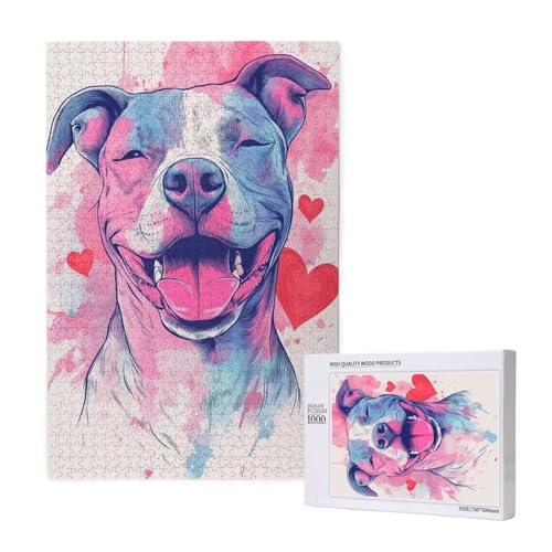 Puzzle 120 Teile Hund Puzzles für Erwachsene Liebe HD Puzzel Anspruchsvolles und Lustig Kreatives Unterhaltungsspiel, DIY Holzpuzzle für Erwachsene Als Feiertage Zimmer Deko Geschenk fur Frauen M-1654 von Yeogcohe