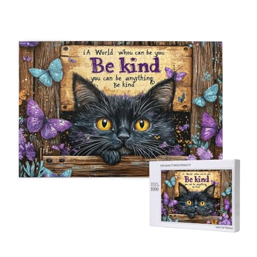 Puzzle 120 Teile Katze Puzzles für Erwachsene Tier HD Puzzel Anspruchsvolles und Lustig Kreatives Unterhaltungsspiel, DIY Holzpuzzle für Erwachsene Als Feiertage Zimmer Deko Geschenk fur Frauen M-548 von Yeogcohe