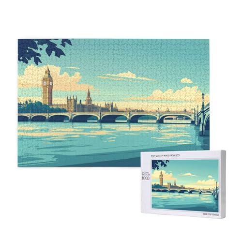 Puzzle 120 Teile London Puzzles für Erwachsene Brücke HD Puzzel Anspruchsvolles und Lustig Kreatives Unterhaltungsspiel, DIY Holzpuzzle für Erwachsene Als Feiertage Deko Geschenk fur Frauen M-981 Puzzle 120 Teile London Puzzles für Erwachsene Brücke HD Puzzel Anspruchsvolles und Lustig Kreatives Unterhaltungsspiel, DIY Holzpuzzle für Erwachsene Als Feiertage Deko Geschenk fur Frauen M-981 von Yeogcohe