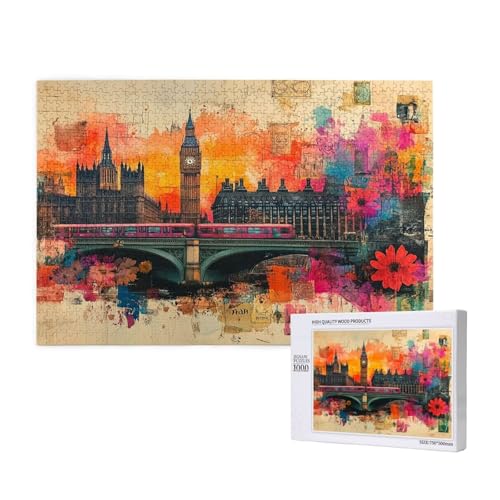 Puzzle 120 Teile London Puzzles für Erwachsene Landschaft HD Puzzel Anspruchsvolles und Lustig Kreatives Unterhaltungsspiel, DIY Holzpuzzle für Erwachsene Als Feiertage Geschenk fur Frauen M-893 Puzzle 120 Teile London Puzzles für Erwachsene Landschaft HD Puzzel Anspruchsvolles und Lustig Kreatives Unterhaltungsspiel, DIY Holzpuzzle für Erwachsene Als Feiertage Geschenk fur Frauen M-893 von Yeogcohe