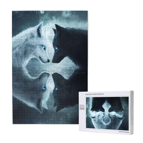 Puzzle 120 Teile Wolf Puzzles für Erwachsene Tier HD Puzzel Anspruchsvolles und Lustig Kreatives Unterhaltungsspiel, DIY Holzpuzzle für Erwachsene Als Feiertage Zimmer Deko Geschenk fur Frauen M-1883 von Yeogcohe