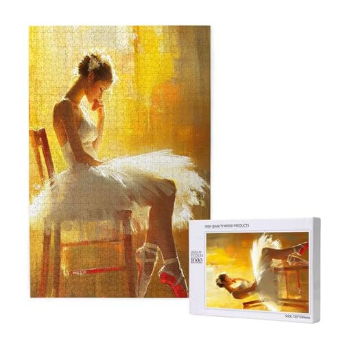 Puzzle 1500 Teile Ballett Puzzles für Erwachsene Frau HD Puzzel Anspruchsvolles und Lustig Kreatives Unterhaltungsspiel, DIY Holzpuzzle für Erwachsene Als Feiertage Deko Geschenk fur Frauen M-1915 von Yeogcohe