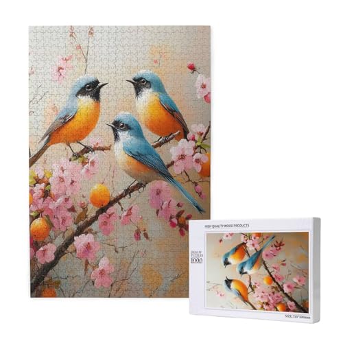 Puzzle 1500 Teile Blume Puzzles für Erwachsene Vogel HD Puzzel Anspruchsvolles und Lustig Kreatives Unterhaltungsspiel, DIY Holzpuzzle für Erwachsene Als Feiertage Deko Geschenk fur Frauen M-1448 von Yeogcohe