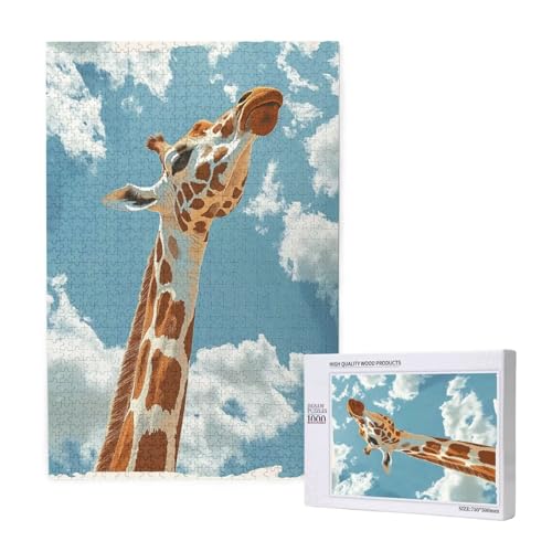 Puzzle 1500 Teile Giraffe Puzzles für Erwachsene Tier HD Puzzel Anspruchsvolles und Lustig Kreatives Unterhaltungsspiel, DIY Holzpuzzle für Erwachsene Als Feiertage Deko Geschenk fur Frauen M-1146 von Yeogcohe
