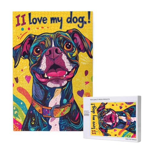 Puzzle 1500 Teile Hund Puzzles für Erwachsene Tier HD Puzzel Anspruchsvolles und Lustig Kreatives Unterhaltungsspiel, DIY Holzpuzzle für Erwachsene Als Feiertage Zimmer Deko Geschenk fur Frauen M-1364 von Yeogcohe