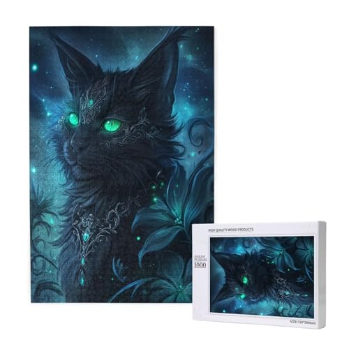 Puzzle 1500 Teile Katze Puzzles für Erwachsene Tier HD Puzzel Anspruchsvolles und Lustig Kreatives Unterhaltungsspiel, DIY Holzpuzzle für Erwachsene Als Feiertage Deko Geschenk fur Frauen M-1972 von Yeogcohe