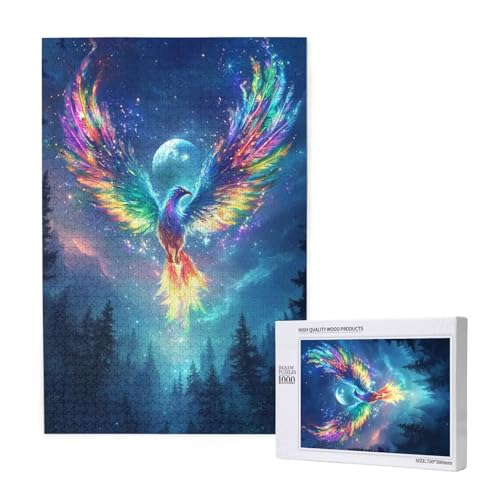 Puzzle 1500 Teile Mond Puzzles für Erwachsene Phönix HD Puzzel Anspruchsvolles und Lustig Kreatives Unterhaltungsspiel, DIY Holzpuzzle für Erwachsene Als Feiertage Deko Geschenk fur Frauen M-1908 von Yeogcohe