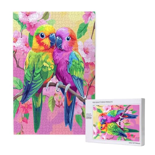 Puzzle 1500 Teile Papagei Puzzles für Erwachsene Tier HD Puzzel Anspruchsvolles und Lustig Kreatives Unterhaltungsspiel, DIY Holzpuzzle für Erwachsene Als Feiertage Deko Geschenk fur Frauen M-1183 von Yeogcohe