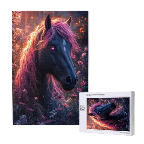 Puzzle 1500 Teile Pferd Puzzles für Erwachsene Tier HD Puzzel Anspruchsvolles und Lustig Kreatives Unterhaltungsspiel, DIY Holzpuzzle für Erwachsene Als Feiertage Deko Geschenk fur Frauen M-1536 von Yeogcohe