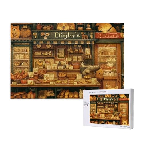 Puzzle 1500 Teile Tier Puzzles für Erwachsene Brot HD Puzzel Anspruchsvolles und Lustig Kreatives Unterhaltungsspiel, DIY Holzpuzzle für Erwachsene Als Feiertage Zimmer Deko Geschenk fur Frauen M-728 von Yeogcohe