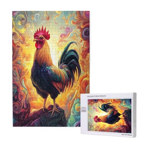 Puzzle 1500 Teile Tier Puzzles für Erwachsene Huhn HD Puzzel Anspruchsvolles und Lustig Kreatives Unterhaltungsspiel, DIY Holzpuzzle für Erwachsene Als Feiertage Zimmer Deko Geschenk fur Frauen M-1723 von Yeogcohe