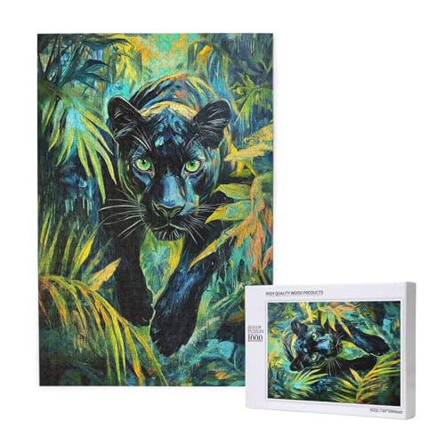 Puzzle 1500 Teile Tier Puzzles für Erwachsene Leopard HD Puzzel Anspruchsvolles und Lustig Kreatives Unterhaltungsspiel, DIY Holzpuzzle für Erwachsene Als Feiertage Deko Geschenk fur Frauen M-1672 von Yeogcohe