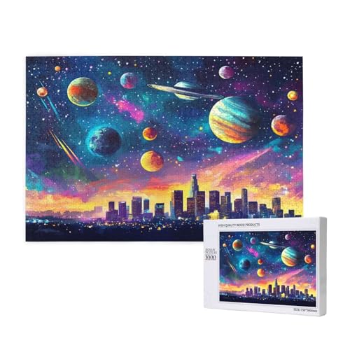 Puzzle 1500 Teile Universum Puzzles für Erwachsene Erde HD Puzzel Anspruchsvolles und Lustig Kreatives Unterhaltungsspiel, DIY Holzpuzzle für Erwachsene Als Feiertage Geschenk fur Frauen M-972 von Yeogcohe