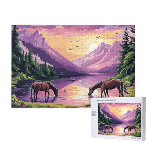 Puzzle 3000 Teile Berg Puzzles für Erwachsene Pferd HD Puzzel Anspruchsvolles und Lustig Kreatives Unterhaltungsspiel, DIY Holzpuzzle für Erwachsene Als Feiertage Zimmer Deko Geschenk fur Frauen M-567 Puzzle 3000 Teile Berg Puzzles für Erwachsene Pferd HD Puzzel Anspruchsvolles und Lustig Kreatives Unterhaltungsspiel, DIY Holzpuzzle für Erwachsene Als Feiertage Zimmer Deko Geschenk fur Frauen M-567 von Yeogcohe