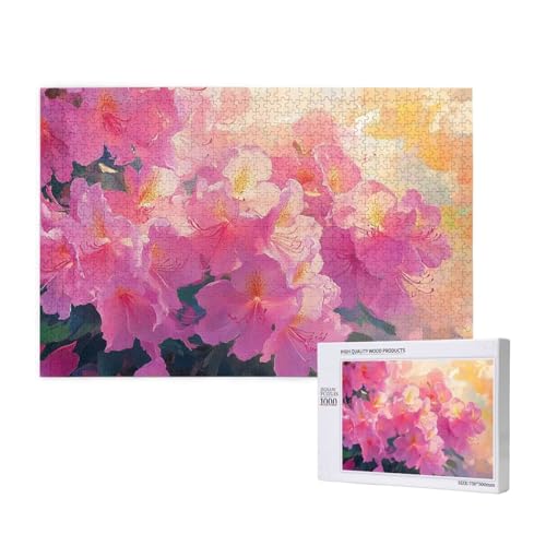 Puzzle 3000 Teile Blume Puzzles für Erwachsene Rosa HD Puzzel Anspruchsvolles und Lustig Kreatives Unterhaltungsspiel, DIY Holzpuzzle für Erwachsene Als Feiertage Deko Geschenk fur Frauen M-1082 von Yeogcohe