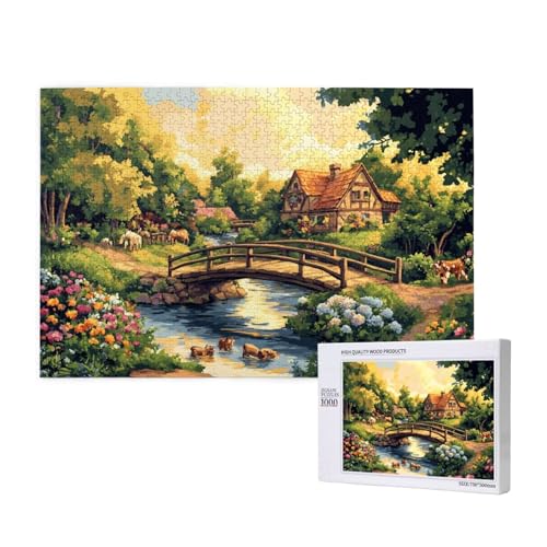 Puzzle 3000 Teile Brücke Puzzles für Erwachsene Landschaft HD Puzzel Anspruchsvolles und Lustig Kreatives Unterhaltungsspiel, DIY Holzpuzzle für Erwachsene Als Feiertage Geschenk fur Frauen M-368 Puzzle 3000 Teile Brücke Puzzles für Erwachsene Landschaft HD Puzzel Anspruchsvolles und Lustig Kreatives Unterhaltungsspiel, DIY Holzpuzzle für Erwachsene Als Feiertage Geschenk fur Frauen M-368 von Yeogcohe