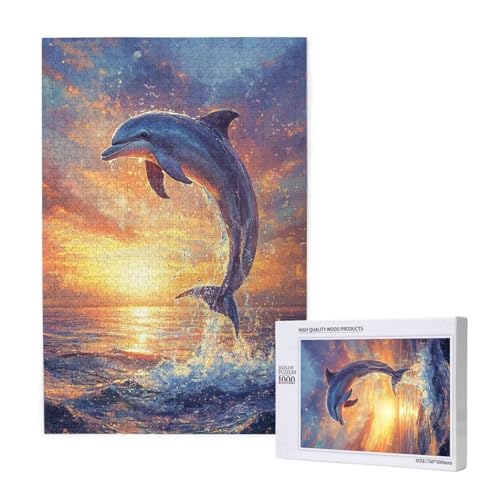 Puzzle 3000 Teile Delphin Puzzles für Erwachsene Tier HD Puzzel Anspruchsvolles und Lustig Kreatives Unterhaltungsspiel, DIY Holzpuzzle für Erwachsene Als Feiertage Deko Geschenk fur Frauen M-1826 von Yeogcohe