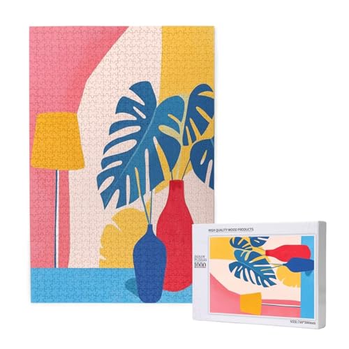 Puzzle 3000 Teile Einfachheit Puzzles für Erwachsene Blatt HD Puzzel Anspruchsvolles und Lustig Kreatives Unterhaltungsspiel, DIY Holzpuzzle für Erwachsene Als Feiertage Geschenk fur Frauen M-1250 von Yeogcohe