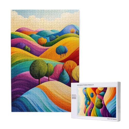 Puzzle 3000 Teile Farbe Puzzles für Erwachsene Landschaft HD Puzzel Anspruchsvolles und Lustig Kreatives Unterhaltungsspiel, DIY Holzpuzzle für Erwachsene Als Feiertage Geschenk fur Frauen M-1804 von Yeogcohe