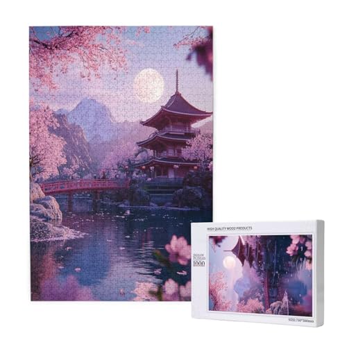 Puzzle 3000 Teile Japan Puzzles für Erwachsene Mond HD Puzzel Anspruchsvolles und Lustig Kreatives Unterhaltungsspiel, DIY Holzpuzzle für Erwachsene Als Feiertage Deko Geschenk fur Frauen M-1772 von Yeogcohe