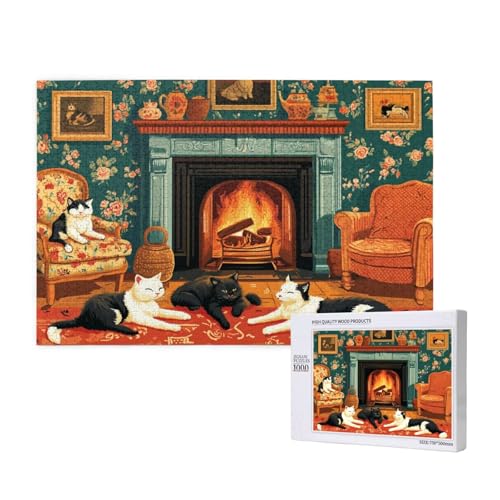 Puzzle 3000 Teile Katze Puzzles für Erwachsene Tier HD Puzzel Anspruchsvolles und Lustig Kreatives Unterhaltungsspiel, DIY Holzpuzzle für Erwachsene Als Feiertage Zimmer Deko Geschenk fur Frauen M-435 Puzzle 3000 Teile Katze Puzzles für Erwachsene Tier HD Puzzel Anspruchsvolles und Lustig Kreatives Unterhaltungsspiel, DIY Holzpuzzle für Erwachsene Als Feiertage Zimmer Deko Geschenk fur Frauen M-435 von Yeogcohe