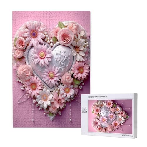 Puzzle 3000 Teile Liebe Puzzles für Erwachsene Rose HD Puzzel Anspruchsvolles und Lustig Kreatives Unterhaltungsspiel, DIY Holzpuzzle für Erwachsene Als Feiertage Deko Geschenk fur Frauen M-1576 von Yeogcohe