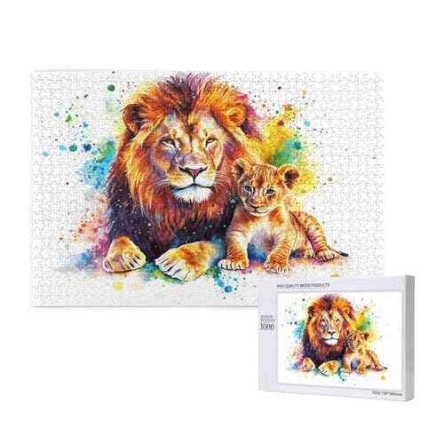Puzzle 3000 Teile Löwe Puzzles für Erwachsene Tier HD Puzzel Anspruchsvolles und Lustig Kreatives Unterhaltungsspiel, DIY Holzpuzzle für Erwachsene Als Feiertage Zimmer Deko Geschenk fur Frauen M-480 Puzzle 3000 Teile Löwe Puzzles für Erwachsene Tier HD Puzzel Anspruchsvolles und Lustig Kreatives Unterhaltungsspiel, DIY Holzpuzzle für Erwachsene Als Feiertage Zimmer Deko Geschenk fur Frauen M-480 von Yeogcohe