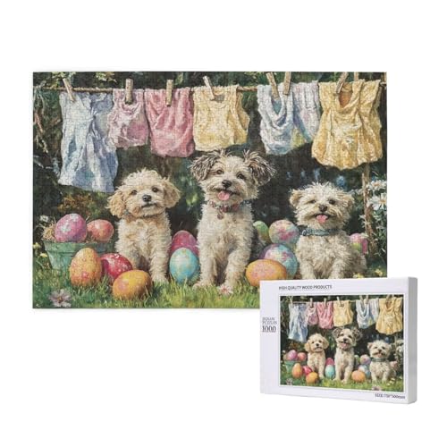 Puzzle 3000 Teile Niedlich Puzzles für Erwachsene Hund HD Puzzel Anspruchsvolles und Lustig Kreatives Unterhaltungsspiel, DIY Holzpuzzle für Erwachsene Als Feiertage Deko Geschenk fur Frauen M-241 von Yeogcohe