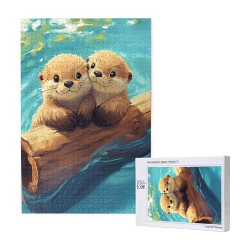 Puzzle 3000 Teile Otter Puzzles für Erwachsene Tier HD Puzzel Anspruchsvolles und Lustig Kreatives Unterhaltungsspiel, DIY Holzpuzzle für Erwachsene Als Feiertage Deko Geschenk fur Frauen M-1385 von Yeogcohe