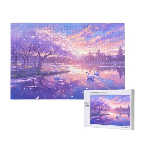 Puzzle 3000 Teile Sonnenuntergang Puzzles für Erwachsene Schwan HD Puzzel Anspruchsvolles und Lustig Kreatives Unterhaltungsspiel, DIY Holzpuzzle für Erwachsene Als Feiertage Geschenk fur Frauen M-12 Puzzle 3000 Teile Sonnenuntergang Puzzles für Erwachsene Schwan HD Puzzel Anspruchsvolles und Lustig Kreatives Unterhaltungsspiel, DIY Holzpuzzle für Erwachsene Als Feiertage Geschenk fur Frauen M-12 von Yeogcohe