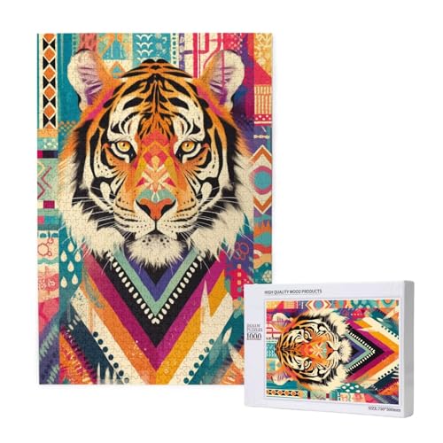 Puzzle 3000 Teile Tiger Puzzles für Erwachsene Tier HD Puzzel Anspruchsvolles und Lustig Kreatives Unterhaltungsspiel, DIY Holzpuzzle für Erwachsene Als Feiertage Deko Geschenk fur Frauen M-1652 von Yeogcohe