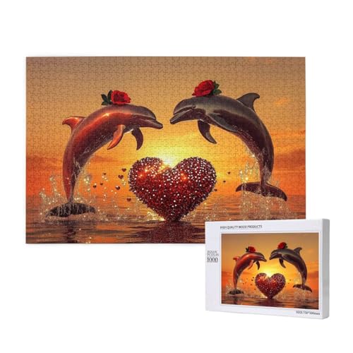 Puzzle 500 Teile Delphin Puzzles für Erwachsene Liebe HD Puzzel Anspruchsvolles und Lustig Kreatives Unterhaltungsspiel, DIY Holzpuzzle für Erwachsene Als Feiertage Deko Geschenk fur Frauen M-969 Puzzle 500 Teile Delphin Puzzles für Erwachsene Liebe HD Puzzel Anspruchsvolles und Lustig Kreatives Unterhaltungsspiel, DIY Holzpuzzle für Erwachsene Als Feiertage Deko Geschenk fur Frauen M-969 von Yeogcohe