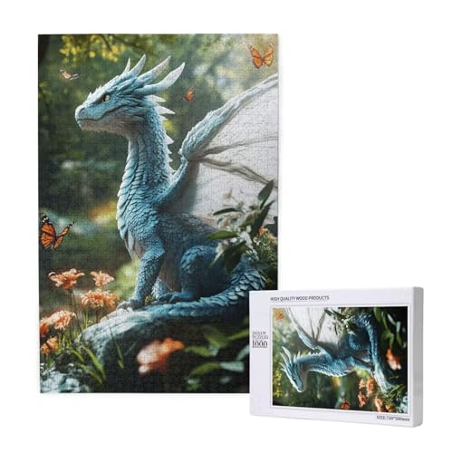 Puzzle 500 Teile Drachen Puzzles für Erwachsene Tier HD Puzzel Anspruchsvolles und Lustig Kreatives Unterhaltungsspiel, DIY Holzpuzzle für Erwachsene Als Feiertage Deko Geschenk fur Frauen M-1882 von Yeogcohe